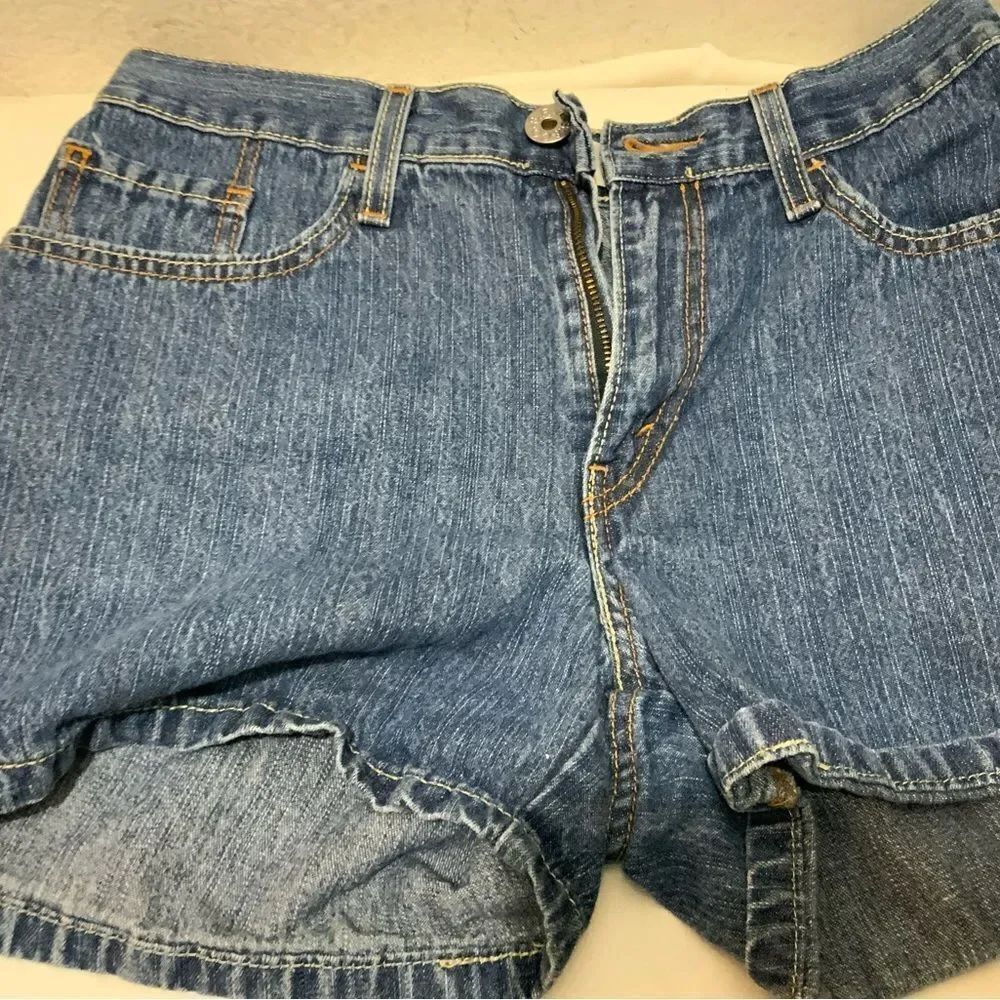 LEVI'S Blue Denim Low Jean Shorts Size 9